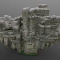 Stone Scan Stone Block Rock Reef Boulder Cliff Terrain 3d model