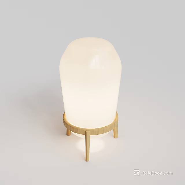 Elegant Modern Outdoor Light With White Lampshade And Gold Stand Design 3d model 