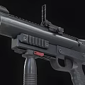 Modern Tactical Weapon With Black Rail System And Ergonomic Grip Design 3d model