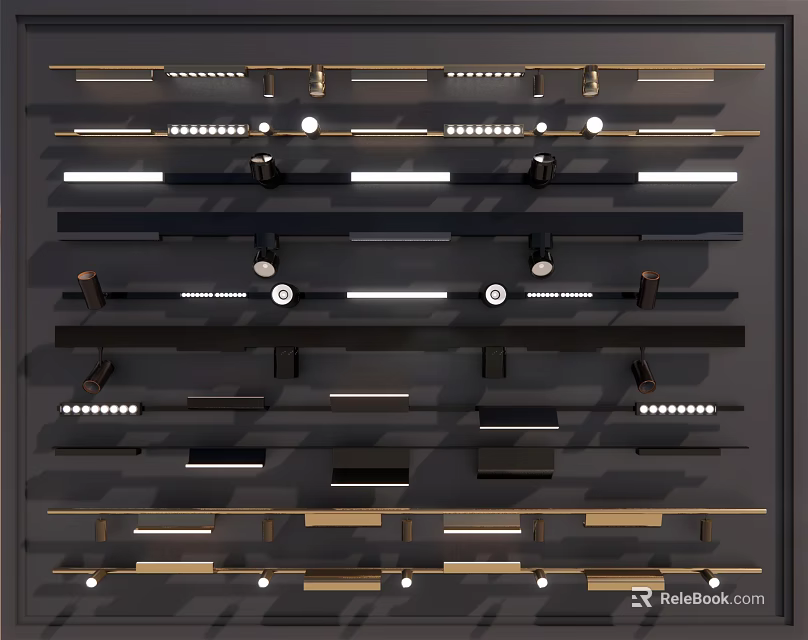 Modern Decorative Downlights and Spotlights Various Designs for Home Lighting 3d model 