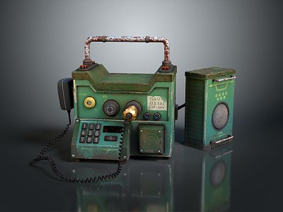 Radio Telephony Military Radio Military Walkie-talkie Military Telephone Military Radio Communication 3d model