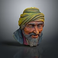 Wise Old Man Old Man Ancient Old Man Ancient Wise Warlock Taoist priest wizard mage 3d model