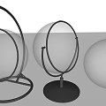 Modern Transparent Spherical Hanging Chair with Black Metal Frame and Chain