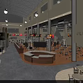 Spacious Modern Gym Interior With Fitness Equipment Central Area And Bright Windows