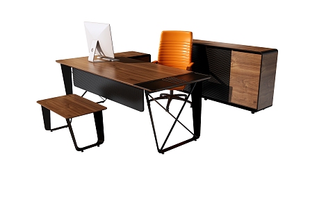 Modern office desk and chair office desk and chair combination 3d model