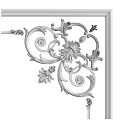 Intricate Carved Patterns Decorative Frame With Symmetrical Corner Designs And Artistic Details