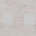Modern Wall Mounted Round And Square White Decorative Lighting On Dark Textured Wall