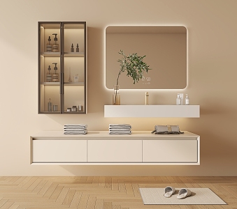 Simple bathroom cabinet 3d model