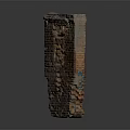 Old Weathered Brick Wall With Damaged Sections And Holes Rough Texture