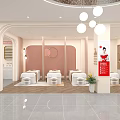 Modern Elegant Beauty Hair Salon Interior With Arched Doorways Mirrors Comfortable Seating And Decorative Plants