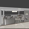 Modern White Frame Furniture Exhibition Booth With Sofa Coffee Table And Top LOGO