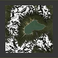 Breathtaking 3D Mountain Landscape With Snow Capped Peaks And Turquoise Lake
