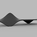 Stylish Outdoor Sofa With Modern Wave Design And Smooth Grey Finish