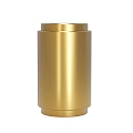 Golden Cylindrical Metal Curtain Accessories For Modern Curtain Rod Decoration