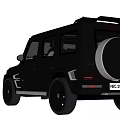 Black Rugged Off Road SUV Featuring Bold Exterior Grille And Large Wheels