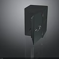 Green Safe Furniture With Open Door Secure Lock And Interior Compartments