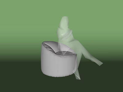 Modern Single Sofa Casual Sofa 3d model