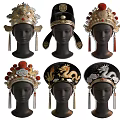 Traditional Chinese Headdress Ornaments With Dragon Patterns Jewelry And Tassels Decor
