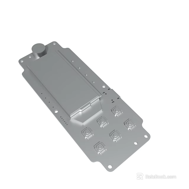 Precision Metal Mechanical Panel Featuring Mounting Holes And Interface Structure 3d model 