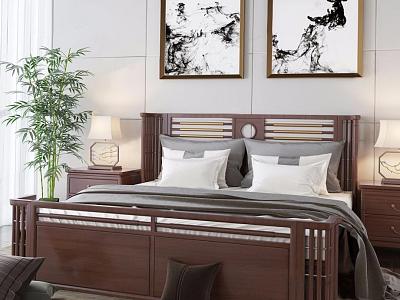 Background double bed model