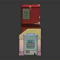Diverse Colorful Commercial Equipment Featuring Vending Machines Cash Registers And Kiosks