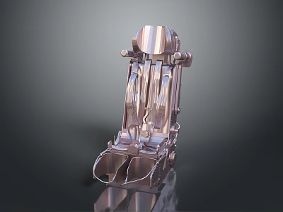 Aerospace Precision Silver Metallic Component For Spacecraft Mechanical Structure Design 3d model