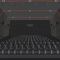 Spacious Modern Cinema Interior With Rows Of Comfortable Seats And Large Screen Soft Lighting