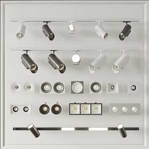 Modern spotlight downlight spotlight track light 3d model