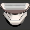 Modern Handheld Electric Shaver With Blue Pink White Design And Multiple Blades