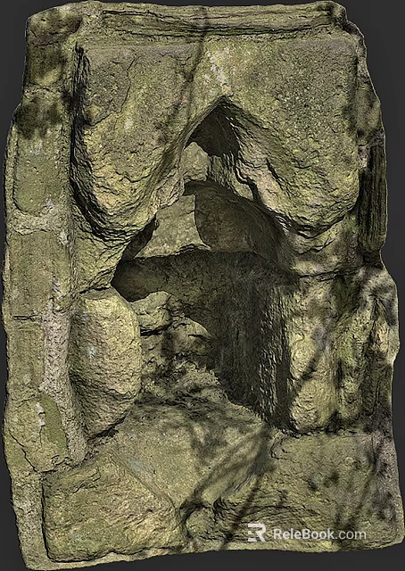 Rustic Stone Wood Structure With Natural Texture And Handcrafted Design Elements 3d model 
