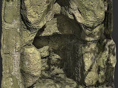 Rustic Stone Wood Structure With Natural Texture And Handcrafted Design Elements 3d model