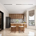 Modern Living Dining Room Interior With Beige Sofa Coffee Table Arch Windows And Chandelier