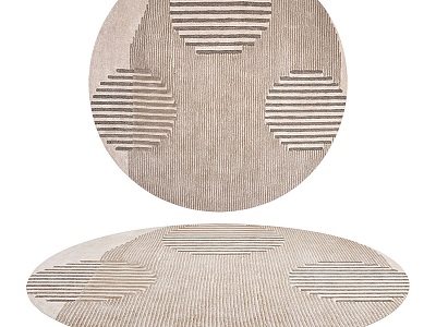 Nordic Simple Round Carpet 3d model