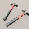 Industrial Claw Hammers With Ergonomic Red Black Handles And Durable Metal Heads For Construction