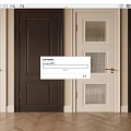 Modern Interior Swing Doors In White Dark Brown Black With Glass Panels And Stylish Handles
