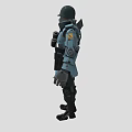 Machine Soldier Machine Warrior Game Character Cartoon Soldier Hand-painted Soldier Armored Soldier Armored Warrior Game Soldier Low Face Number Low Model Simple Model Cartoon 3d model
