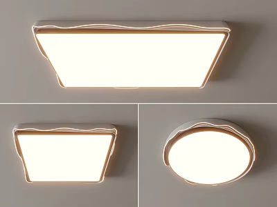 Modern Minimalist Ceiling Light With Square And Round Shapes For Home Interior Decor 3d model
