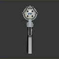 Futuristic Sci Fi Energy Weapon With Metallic Barrel Grip And Orange Core