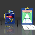 Modern Game Machine Game Small Game Interactive Zone Interactive Device Pinball Running Bar Running Game Machine Annual Meeting Game Company Game Children's Amusement Park Toy 3d model