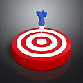The Dart As A Precision Weapon Striking The Red And White Target Center