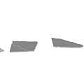 White Broken Fragments With Cracks Lying On Black Background Surface