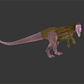 Realistic Brown Tyrannosaurus Rex 3D Model With Open Mouth And Gray Background