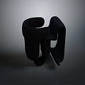 Unique Black Household Item with Modern Abstract Curved Design for Home Decor