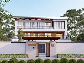 Modern single-family villa 3d model