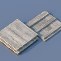 Smooth Wood Grain Boards Stacked On Light Blue Background With Natural Texture