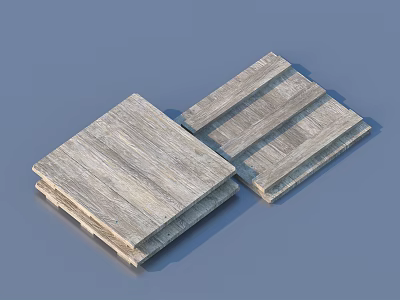 Smooth Wood Grain Boards Stacked On Light Blue Background With Natural Texture 3d model