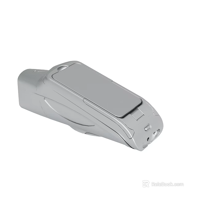 Silver Handheld Electronic Device With Sleek Design And Smooth Surface Finish 3d model 