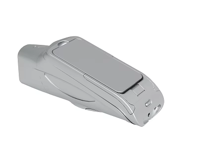 Silver Handheld Electronic Device With Sleek Design And Smooth Surface Finish 3d model