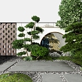 Landscape sketch interior landscape landscape wall courtyard landscape landscape small landscape plant collocation modeling 3d model