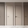 Modern Hinged Interior Doors with Multiple Neutral Finishes for Home Design 3d model